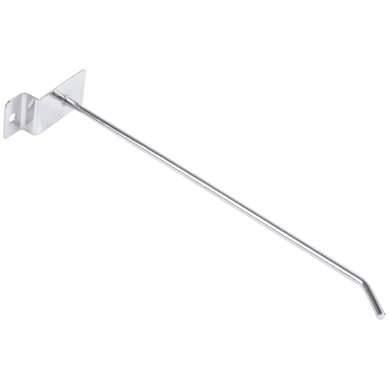 

Promotion--20cm Long Slat Wall Hooks Silver Tone 3 Pcs for Board Shelf Shelving