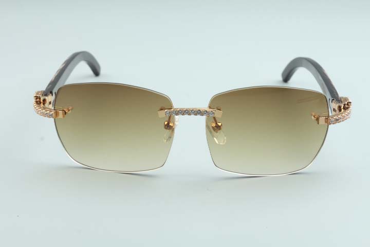 

Factory Outlet Boundless A8-B3524012 Diamond Natural Latest Pattern Horn Men Lens Sunglasses Black And Sunglasses Women Diamond Fashion Iaum