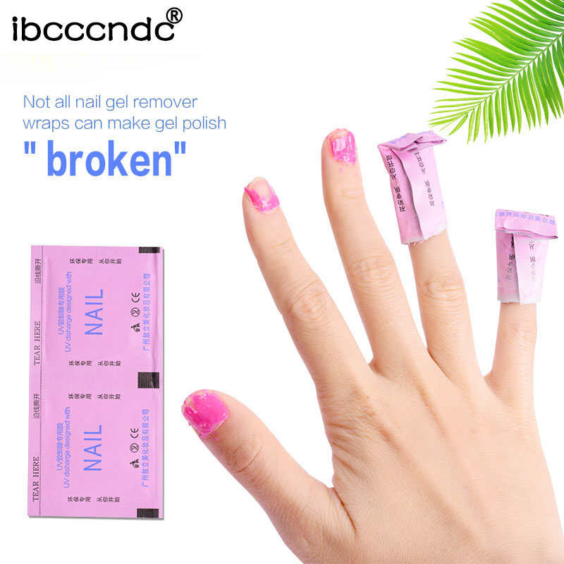 

100 Pcs / Lot Gel Nail Polish Remover Wraps Manicure Nail Gel Varnish Removal Art Easy Cleaner Degreaser for Nails Lacquer