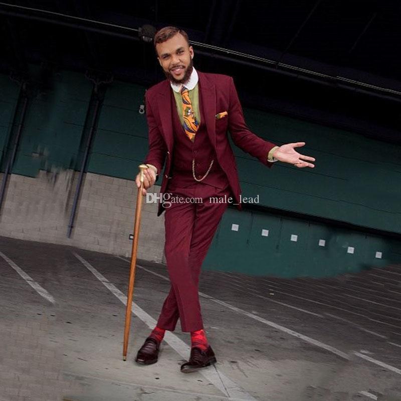 

Handsome Groomsmen Wool blend Groom Tuxedos Mens Wedding Dress Man Jacket Blazer Prom Dinner 3 Piece Suit(Jacket+Pants+Tie+Vest) AA135, Same as image