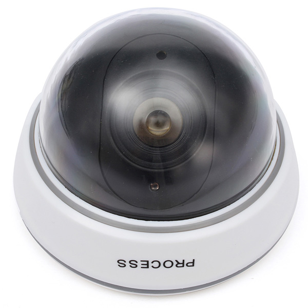 

1500B Dummy Simulation Dome Camera Surveillance CCTV Security w Flashing Red LED Light