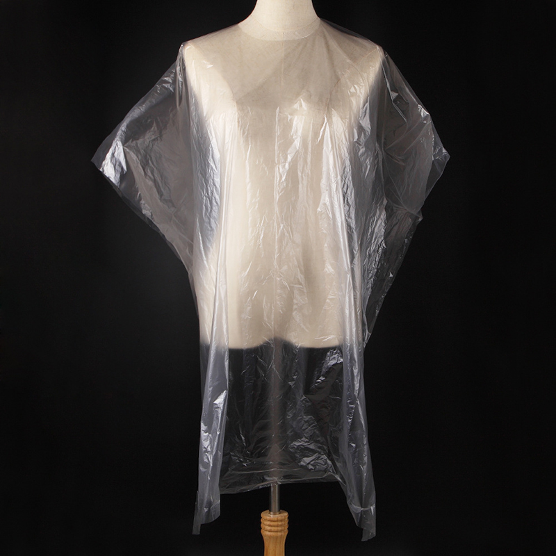 50 Pièces à usage unique Hair Dye Cape durable PE Wrap Tissu Salon de coiffure coupe de cheveux Desposable Tablier coiffure