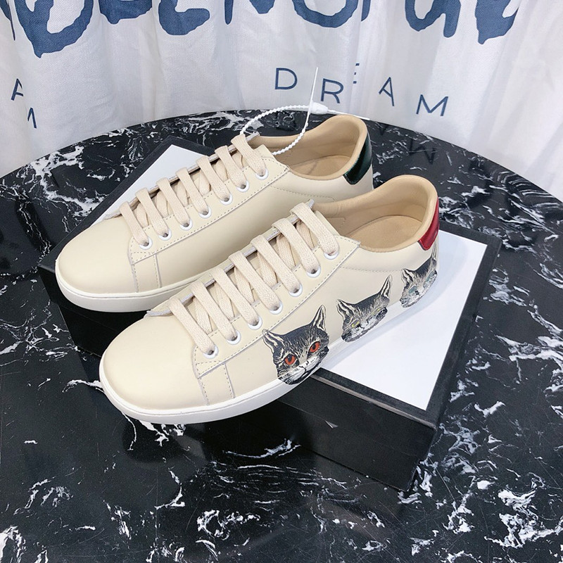 

2021 Top Quality Men Women Sneaker Casual Shoes Bee White Tiger Print Snake Low Ace Leather Walking Sports Trainers Scarpe 35-45, Choose the color