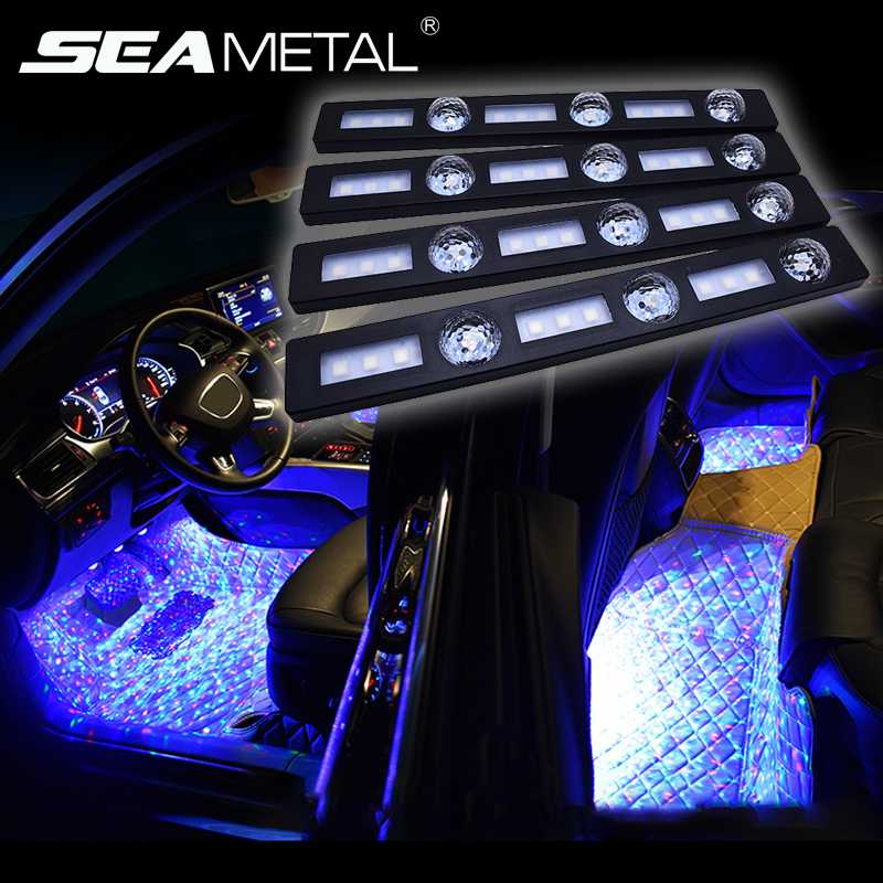 

12V Car LED Strip Light Auto Ambient Lights Kit Auto Interior Decorative For Party Music Remote Control Car Atmosphere Lamps