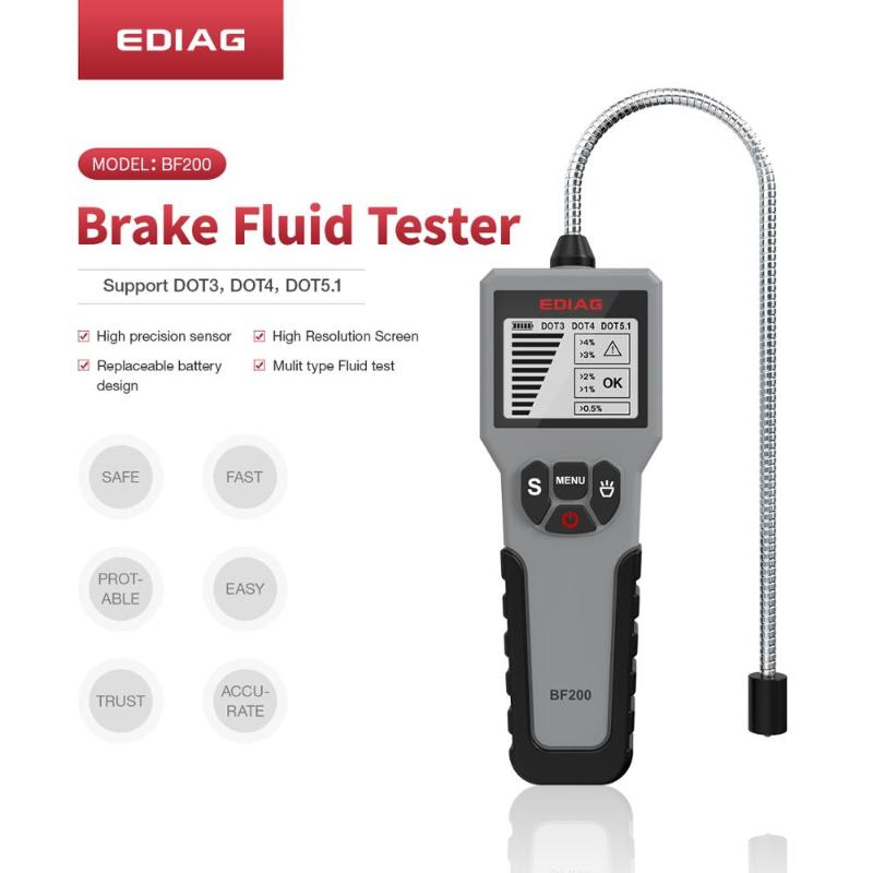 

EDiag BF200 Brake Fluid Tester Pen LED for DOT3/DOT4/DOT5.1 brake fluid tester BF 200 Accurate Car Oil Quality Check Pen