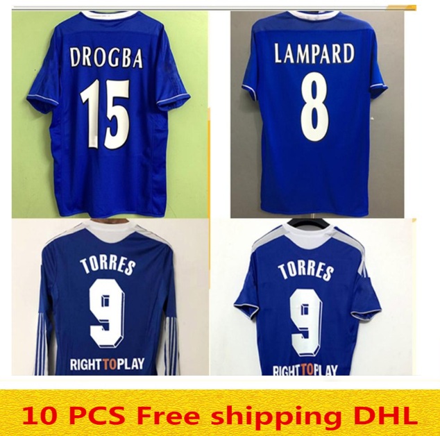 Thai 03 04 05 Lampard Retro Jerseys 2012 Classic Vintage 2003 2004 2005 Soccer jersey Drogba football shirt Terry maillot de foot