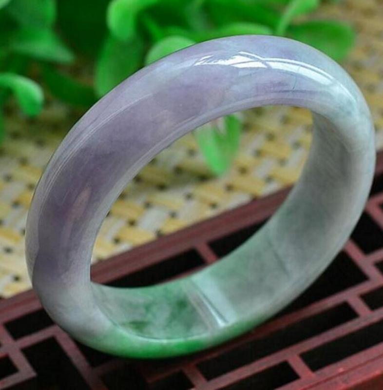 

Other Bracelets Jewelry Fine Jade Bracelet Female Natural Violet Yang Green 58-60MM
