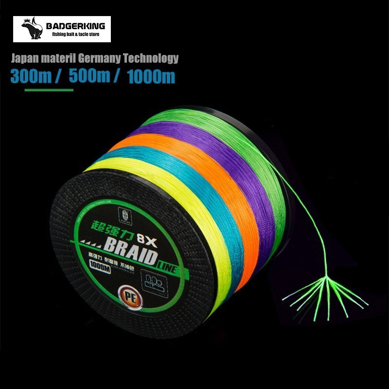 

braided fishing line 8 strands cord 300m 500m 1000m multifilament 10m/color super quality Japan Material braid line fish
