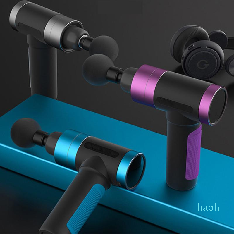 Wholesale-6 Heads USB Smart Electric Massage Gun Gym Fitness Deep Muscle Massage Percussive Vibration 6800r Pain Relief Fascial Gun 8-image-547364700