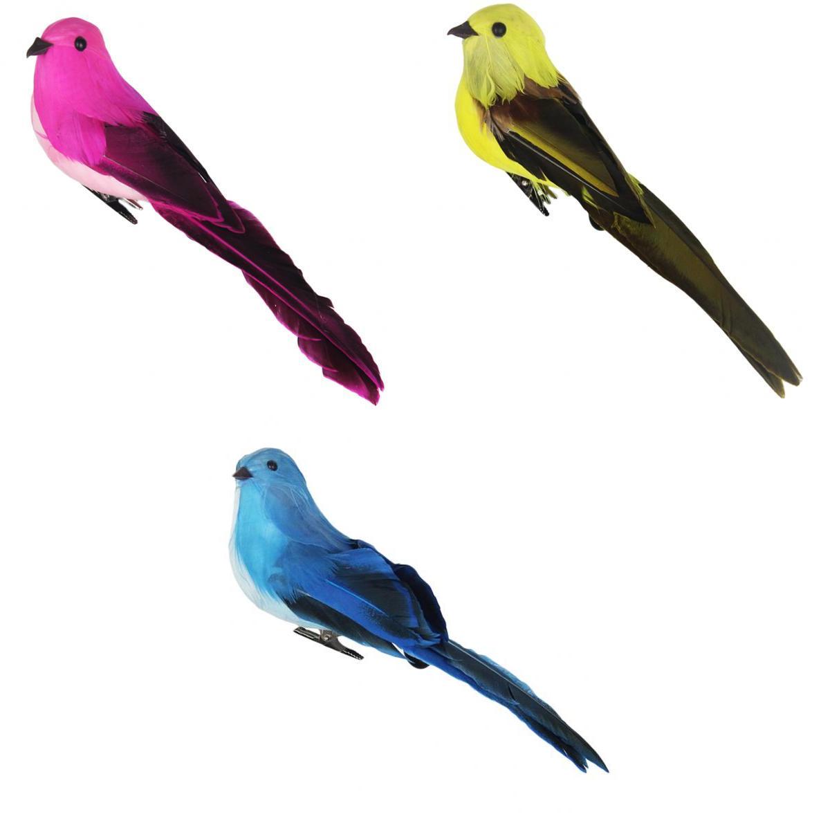 

3pcs artificial foam bird figurines with clips p prop shop window decor