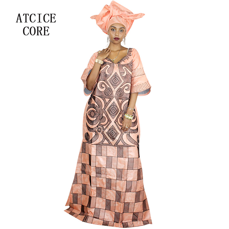 

AFRICAN DRESS DASHIKI DESIGN embroidery design long dress bazin TOO MUCH LONG A023-1#