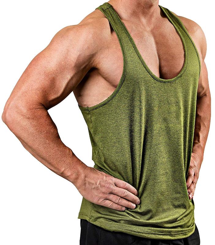 

Summer Running Vest Gym Workout Training Tank Top Men Sport Wear Sleeveless 5 Colors Polyester Cotton