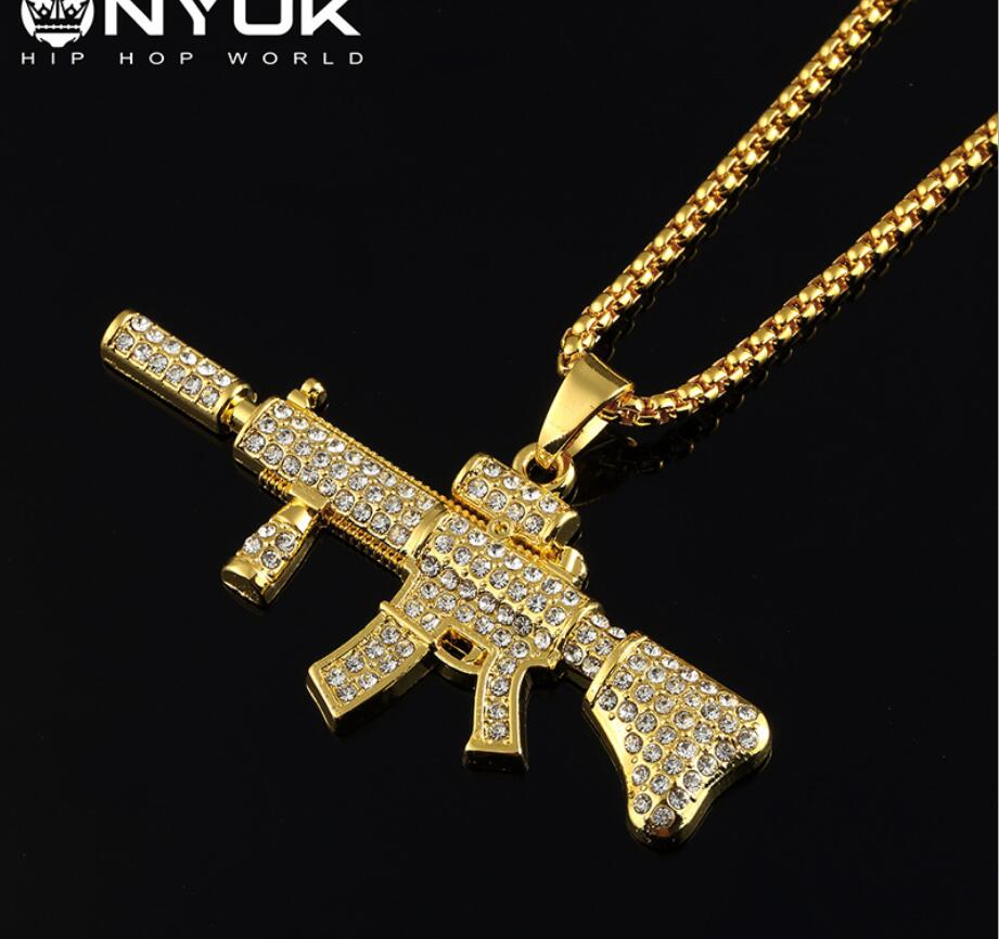 con solida chiusura a moschettone stile Miami Cuban unisex Collana con ciondolo a forma di croce in oro 24 carati con solida chiusura a moschettone stile Miami Cuban unisex Collana con ciondolo a forma di croce in oro 24 carati