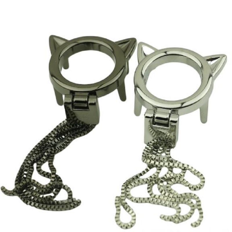 

10pcs / 1lot) Luggage Handbag Hardware Accessories New Metal Jewelry Cat Head Tassel Pendant