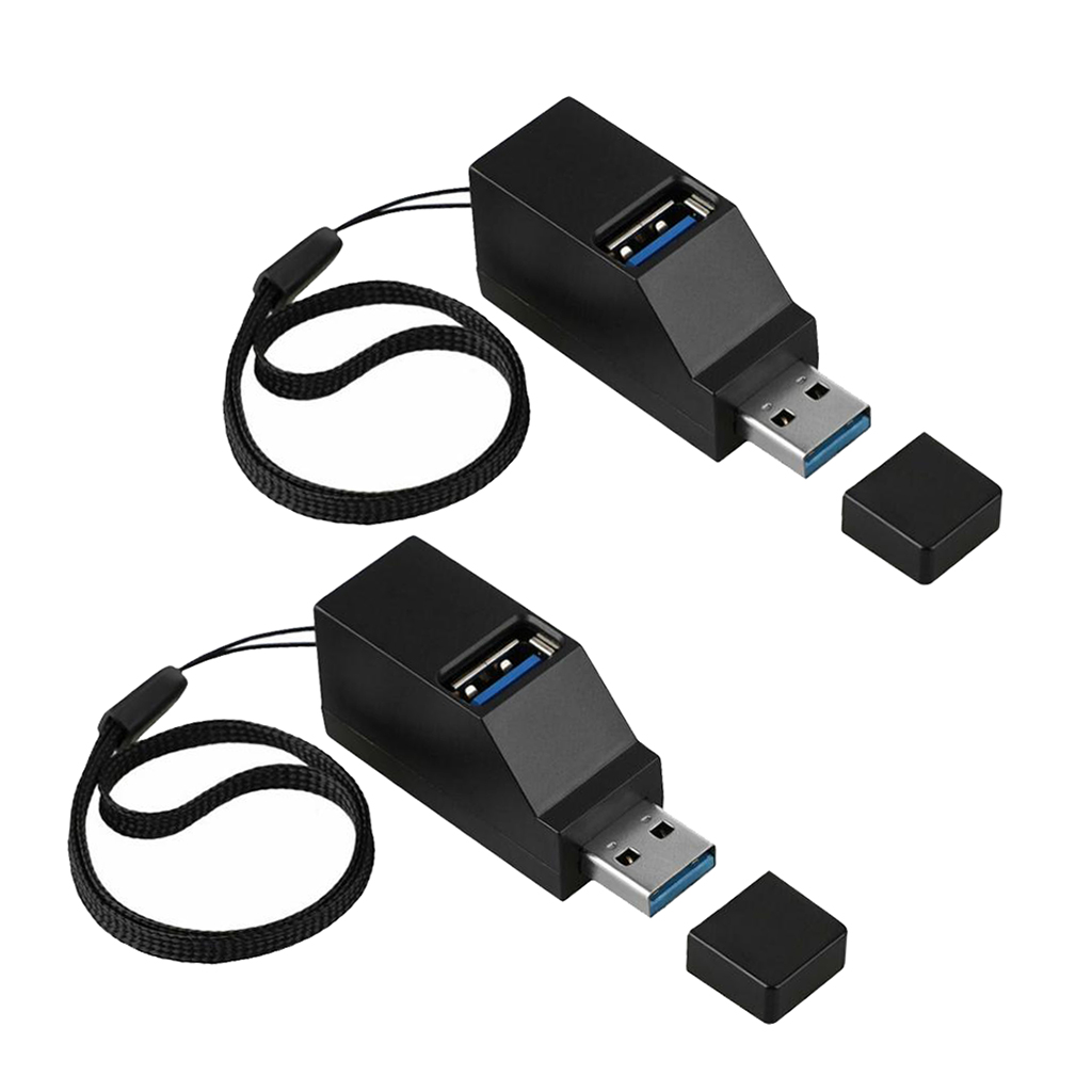 

2pcs usb hub, 3port usb 3.0+2.0 ultra compact data hub/splitter adapter plug high speed for notebook pc, usb flash drives, keyboard, mouse