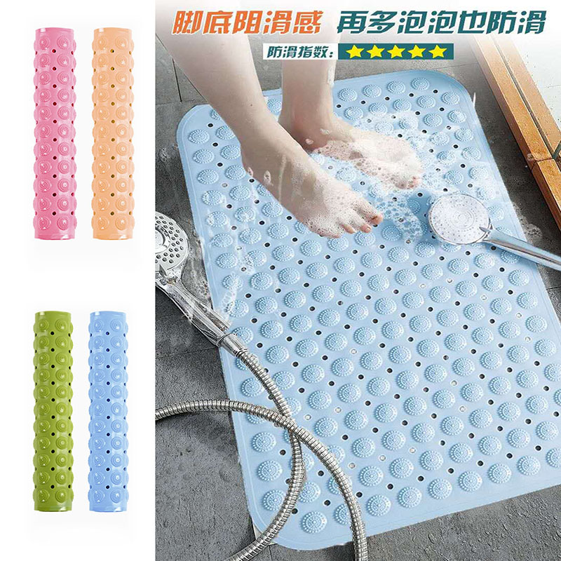 

Tasteless Super Soft Bathroom Bath Mat with Suction Cup Environmentally Friendly PVC Bathtub Mat Bathing Carpet for Home Decor