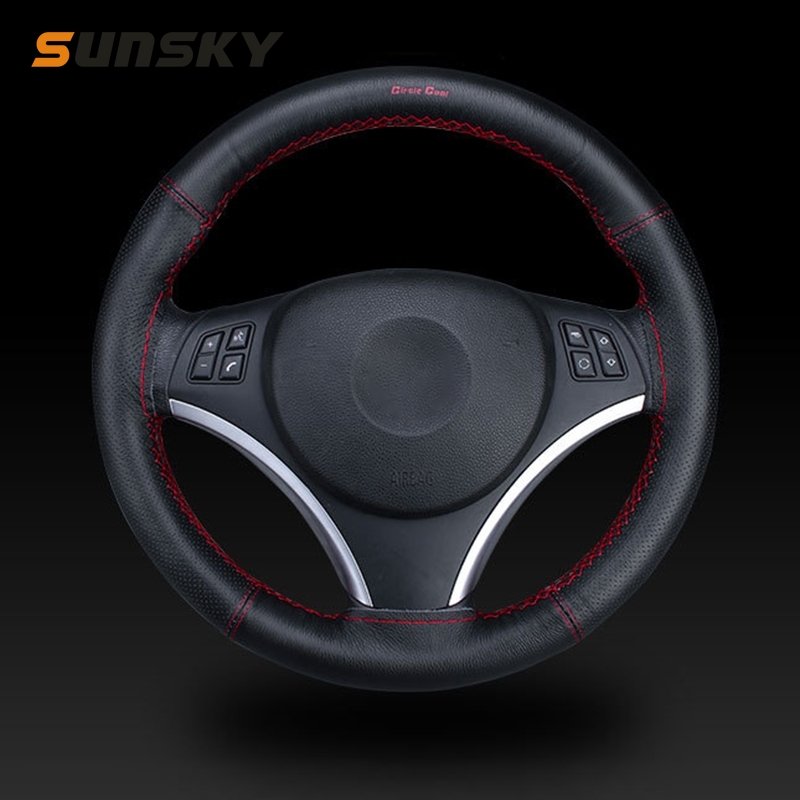 

Car Universal Genuine Leather Hand-stitched Steering Wheel Cover