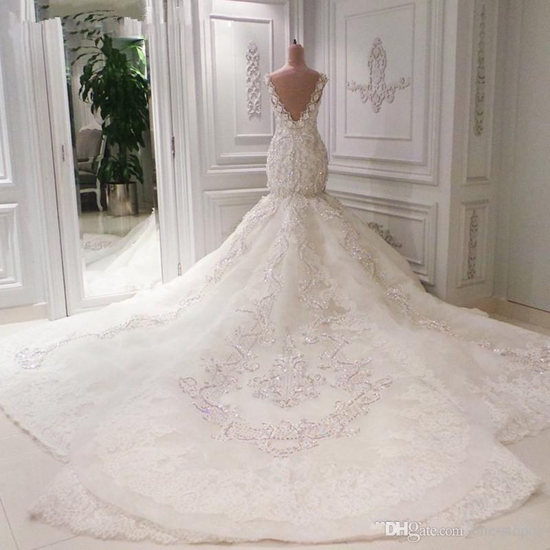 sparkly fishtail wedding dresses