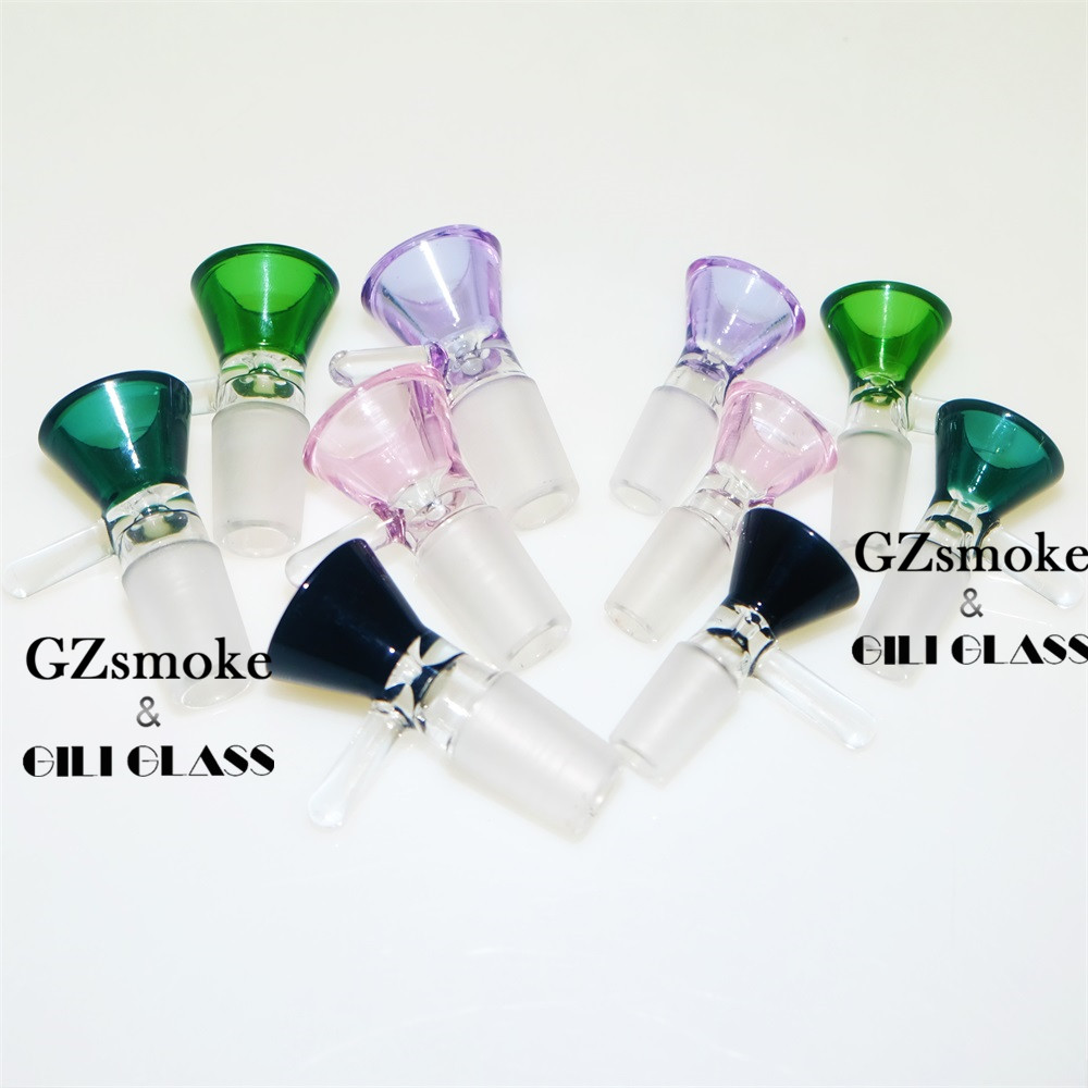 

Glass Bowls Bongs Water Pipes Bowl for smoking pipe 14.4mm &18.8mm colored male bong accessories 5mm Thickness Slides Dab Rigs Oil Heady Rig