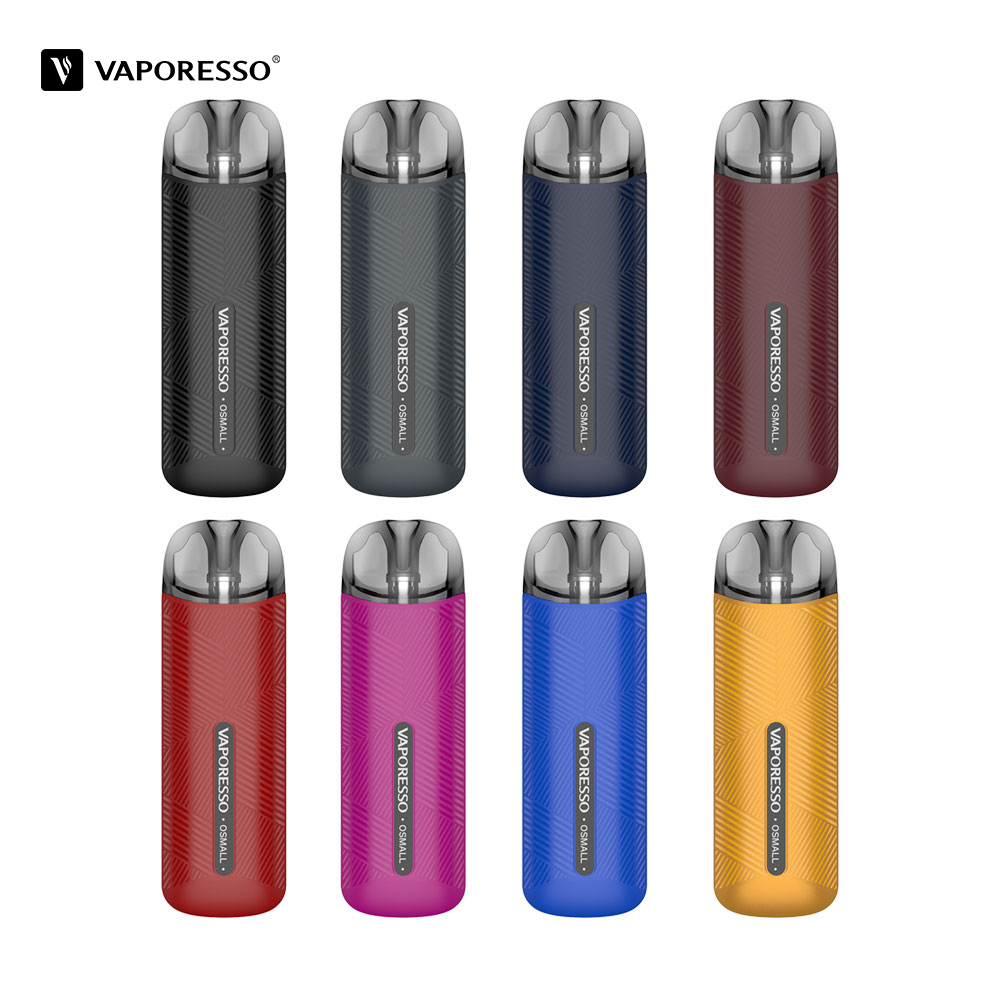 

Vaporesso OSMALL Pod Kit Built-in 350mAh Battery 2ml Cartridge 1.2ohm Coil 11W Textured Surface Design Pure Flavor 100% Authentic