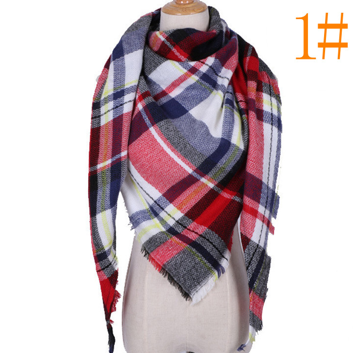 

Women blanket Scarf Cozy Oversized Tartan Tassel Scarf New Wrap Grid Shawl Check Pashmina Cashmere B9102 Lattice Neck plaid Stole 31Colors