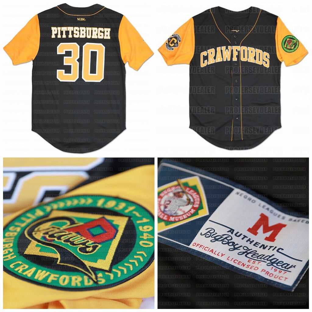 

Big Boy Pittsburgh Crawfords Custom NLBM Negro Leagues Baseball Jersey Stiched Name Stiched Number Fast Shipping, 30 pittsburgh black