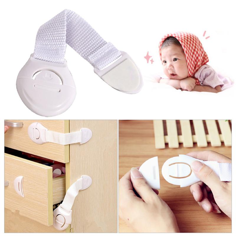 

5/10 / 20pcs multifunctional protection baby drawer safety lock white safety buckle protection high quality lock, Antique copper