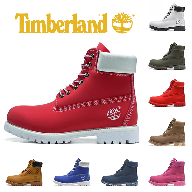 botas timberland rojas para hombre