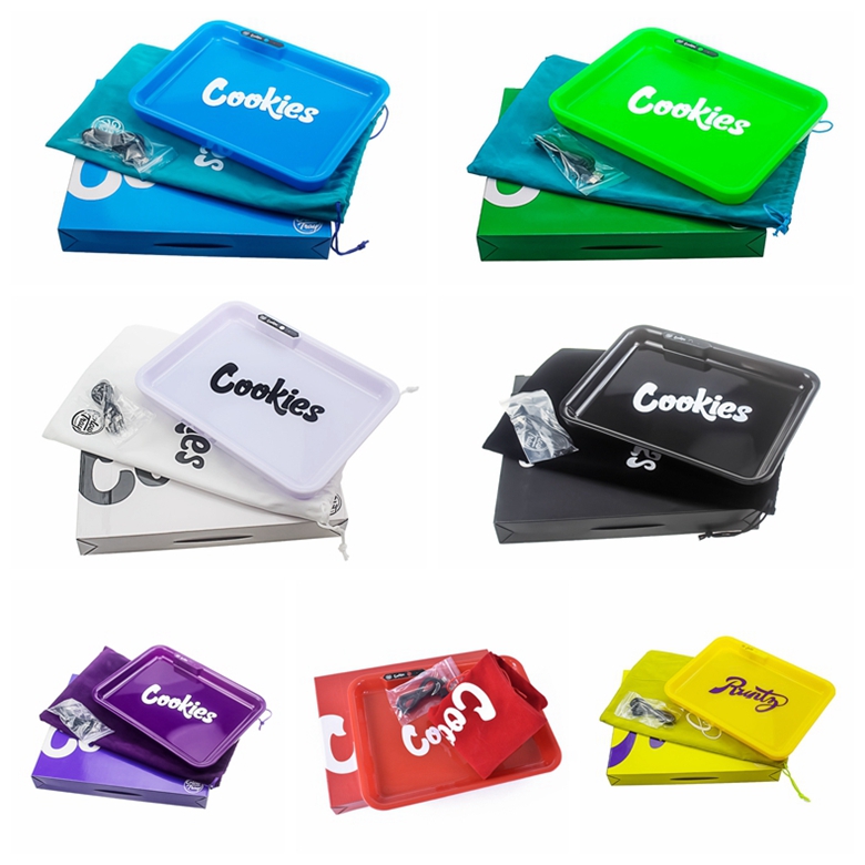

Rechargeable Cookies Rolling Tray Glow Cigarette Tray Built-in Battery LED Light Glowtray Quick Charge Runtz Runty Package 7 Colors
