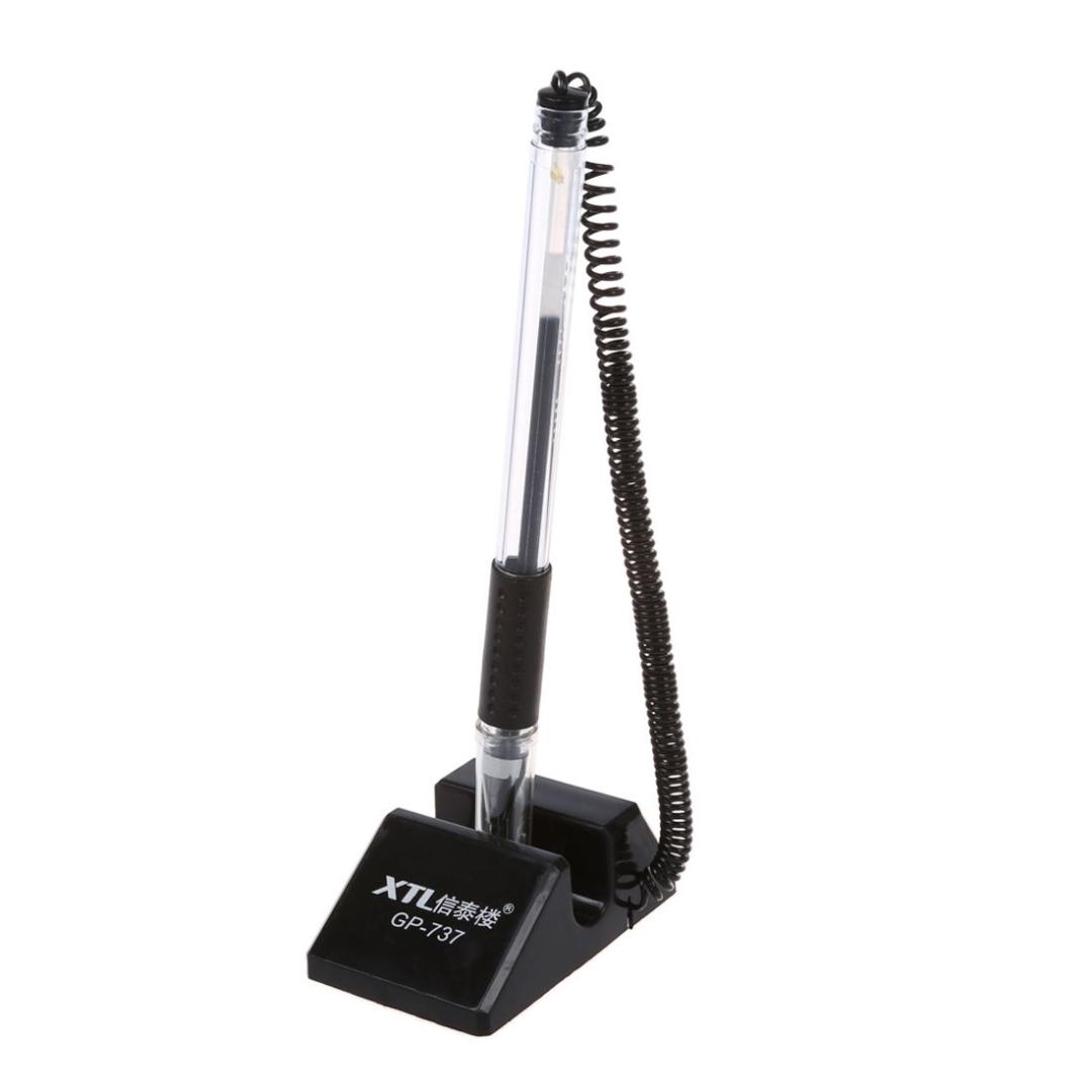 

HOT-Styno Home Bank Desk Table Black Ink 0.5mm Pen w String Joint