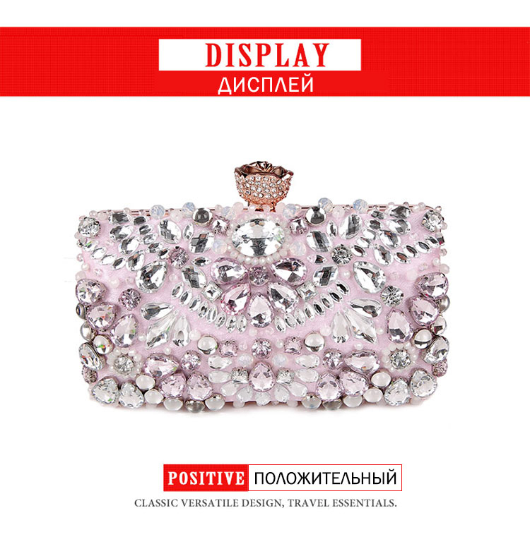 pink rhinestone bolsa