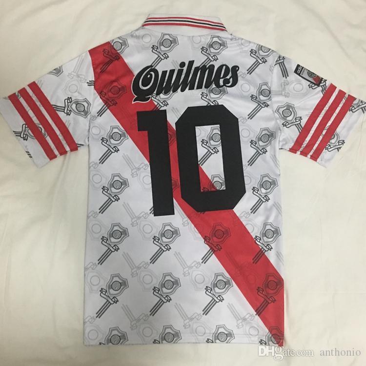 

retro RIVER PLATE 1995/96 Francescoli Salas CRESPO vintage CUSTOMIZED soccer uniform kits soccer jerseys thailand quality football shirt kit, 1995/96 home custom