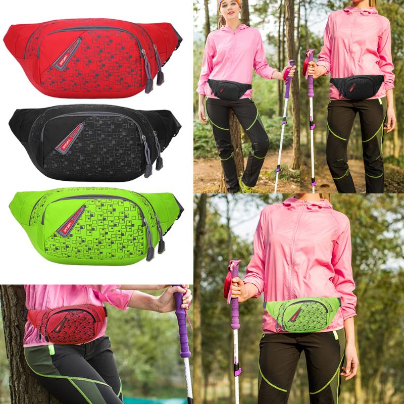 

Sport Waterproof Waist Bag Nylon Multifuntictional Outdoor Sport Running Bag Cycling Climbing Hiking, Red color