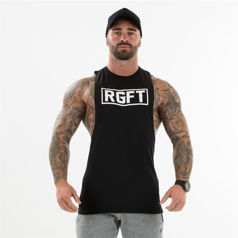 

Muscle Fitness Cotton Running Summer Men's Vest Loose Deep-Digging Casual Street Hip-hop Men's Vest Sports Wear for Men Gym, Black