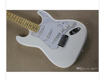 

free shipping Top quality New Arrival St white Electric Guitar in stock2019