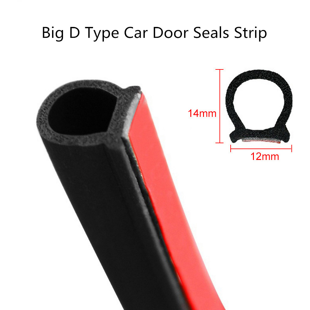 

Big D Type Car Door Seal Strip Sound Insulation For The Car 4 5 8 Meters Big D Shape Auto 3M Anti-Dust Rubber Seals