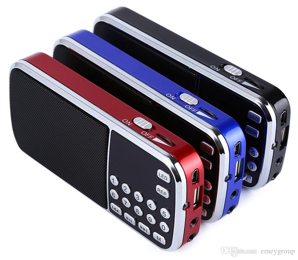 

L-088 Portable Radio Mini FM Speaker MP3 Music Player with TF Card LCD Screen USB AUX Car Radio Designed for Convenient Elderly