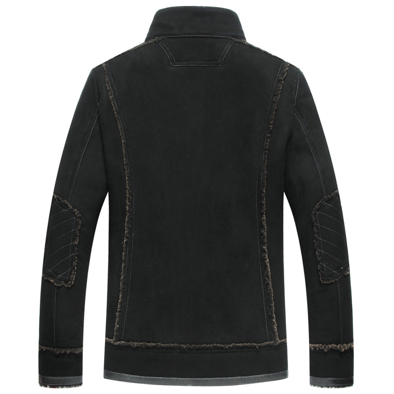 

Leather Winter Jacket Genuine Original Real Wool Fur Coats Sheepskin Coat for Men Bomber Jackets Plus Size 6xl MY2880, Black