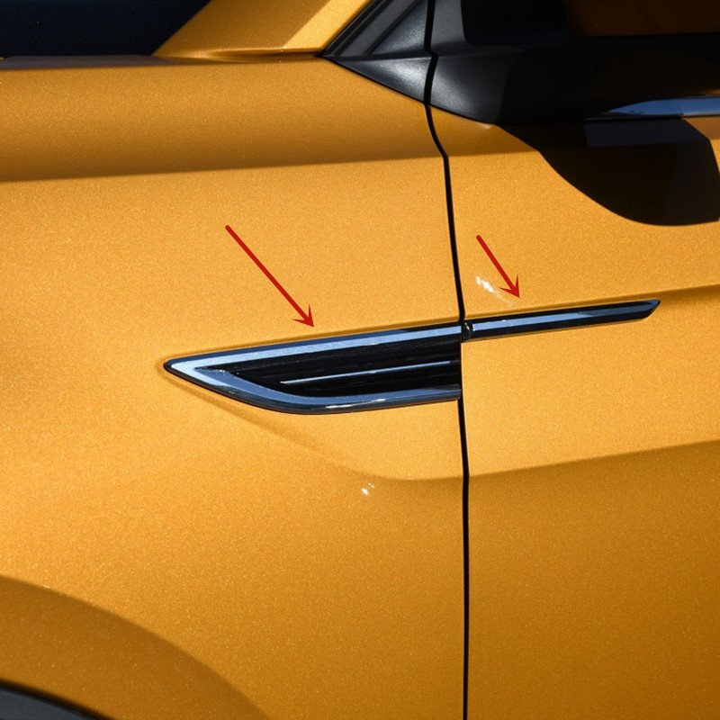 

4Pcs/lot For VW T-cross Tcross 2019 Door Side Wing Fender Emblem Badge Sticker Trim, Abs