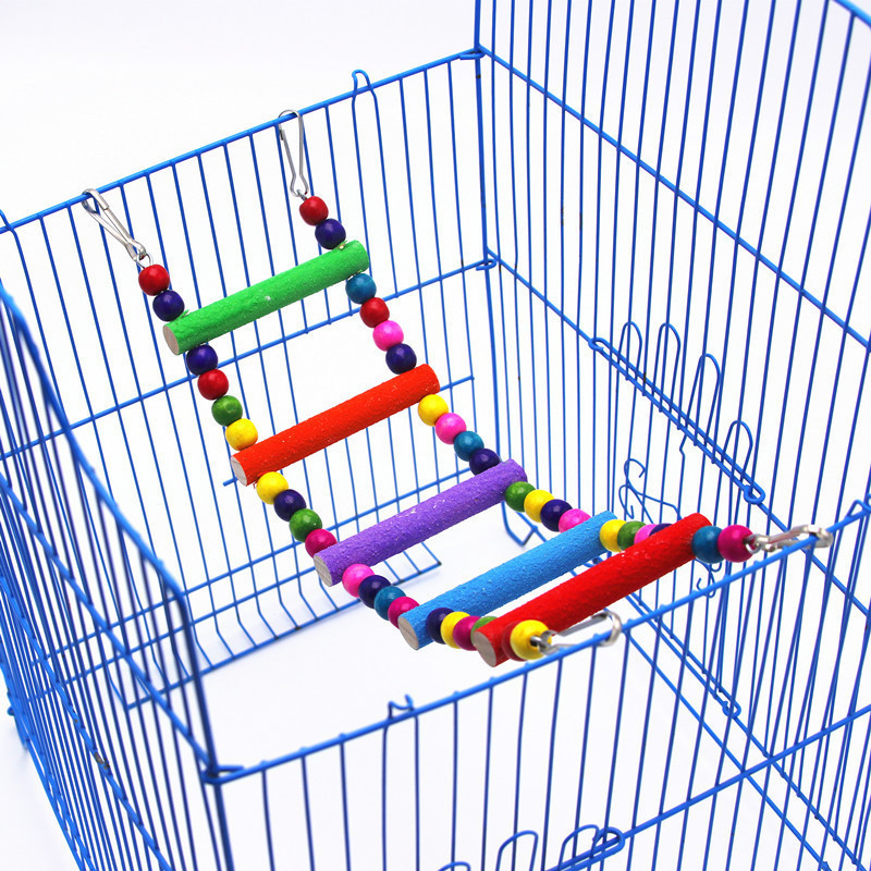 Acheter La Chaîne En Bois Crue De Fer De Cage A Mis Des Escaliers Déchelle échelle De Corde Perroquet Déchelle Déchelle Jouant La Tige De