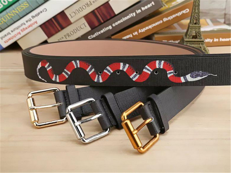 

2017 Men's Belts Luxury Pin buckle genuine leather belts for men designer mens, Green