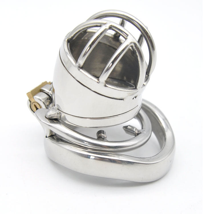 

Male Stainless Steel Chastity Device Small Size Cock Cage with Anti-off Ring A271-1