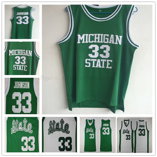 

Mens Youth 33 Johnson Michigan State Spartans NCAA jerseys #33 Johnson College basketball Jerseys any name any number, As picture