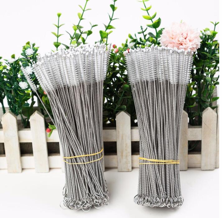 

200/pcs 17cm drinking straw cleaning brush 3cm Nylon pipe tube stainless steel bottle straw brush straw lids clean tool