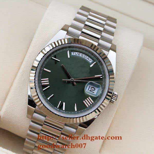 

Mens Superlative Men's Luxury Products Best Quality Classic Series 228239 Day Date 40MM Olive Green Roman Dial automatic Watches