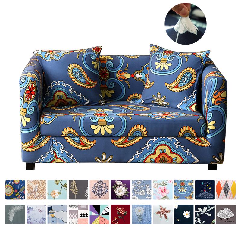 

1/2/3/4 Seater Sofa Cover With Pillow Case Spandex Elastic Slipcovers Stretch Cover For Sofa Furniture Protective Couch