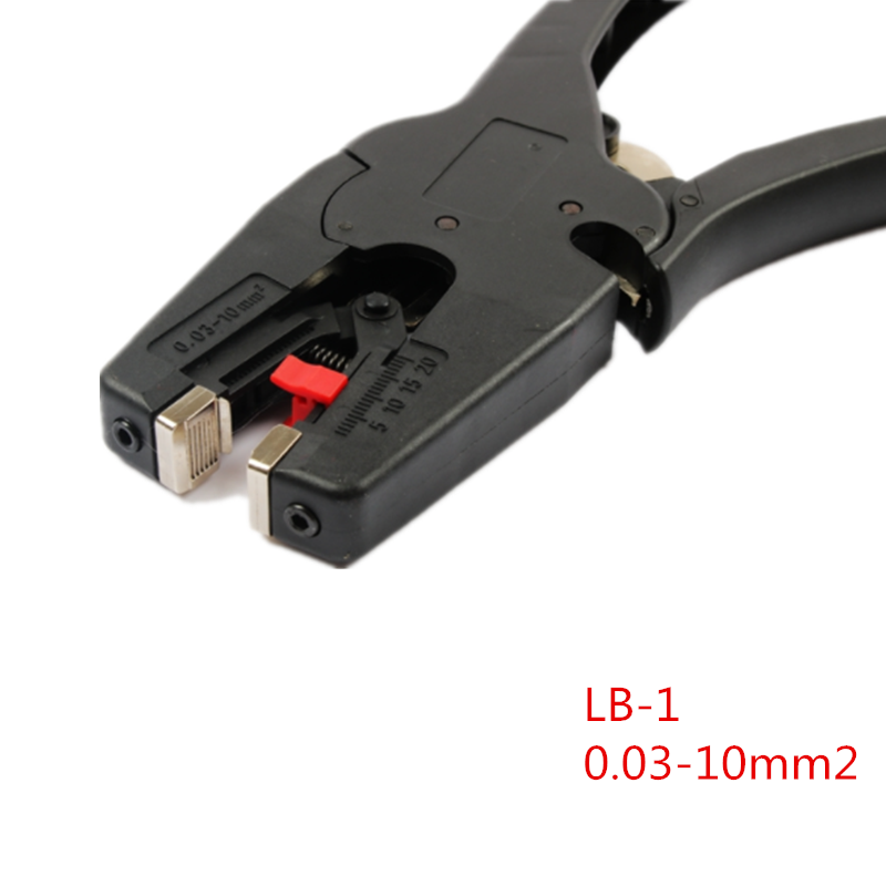 

LB-1/FS-D3 Automatic Stripping Pliers 0.03-10 Square Self-Adjusting Cutter Cable Scissors Wire Stripper Tool Flat Nose Black