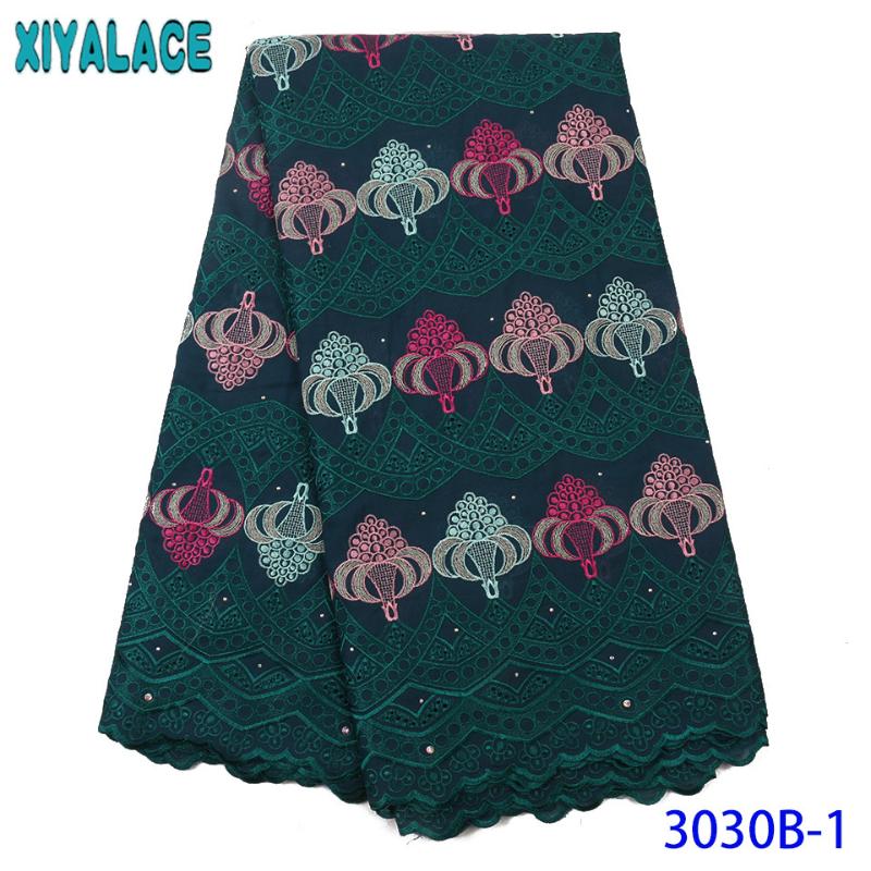 

Best Selling Swiss Lace Fabric African Fabric Lace Swiss Voile in Switzerland Embroidered Cotton with Stones KS3030B