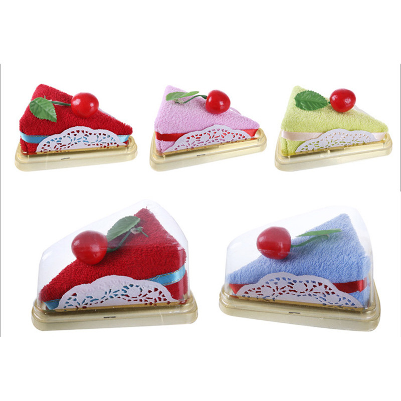 

Towels Mini Sandwich shape Cake Towel Cotton Kids Hand Towel Wedding Party Gifts 6pc/lot, Multi