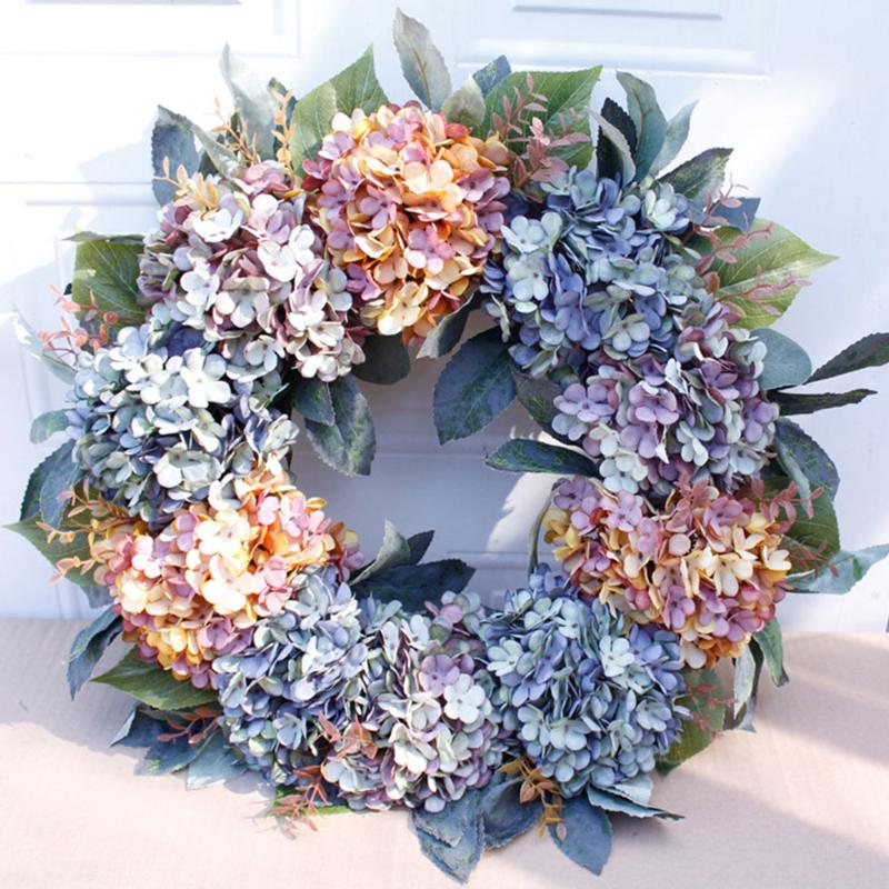 

Silk Artificial Rose Flower Wreaths Door Hanging Perfect Gift Fake Flower Garland For Wedding Decoration Home Party Window Decor, A1